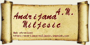 Andrijana Milješić vizit kartica